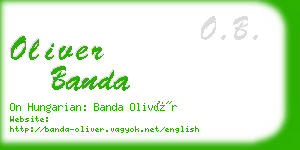 oliver banda business card